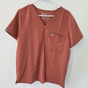 Figs Catarina orange size large scrub top